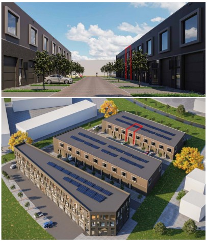 Verstrekte hypothecaire lening op een nieuw te bouwen bedrijfsruimte met kantoor bestemd voor de verhuur te Almere (met twee parkeerplaatsen)